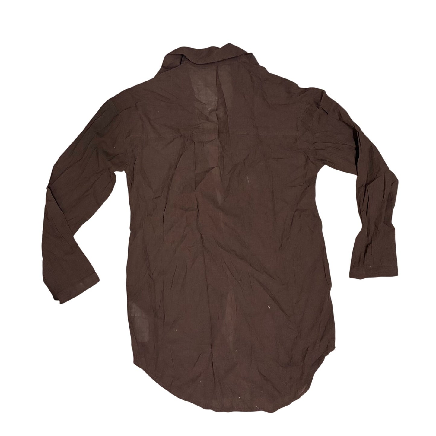 Abercrombie & Fitch Brown Women’s Dress Top With 2 Tie Bow In The Middle Size XS