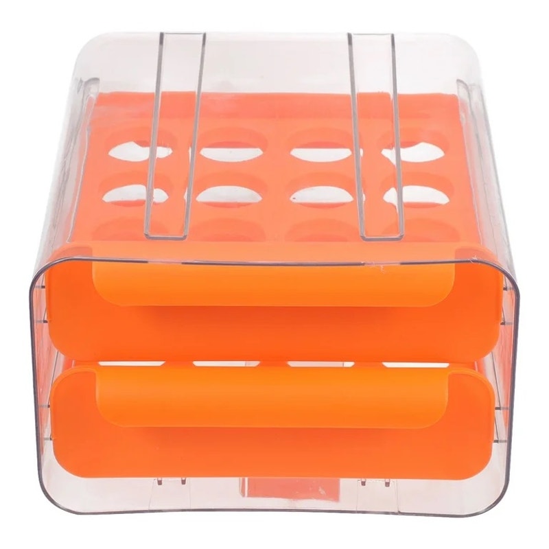 HOOWIFFY Food Containers Refrigerator Food Storage Box Orange Plastic 1 Pc