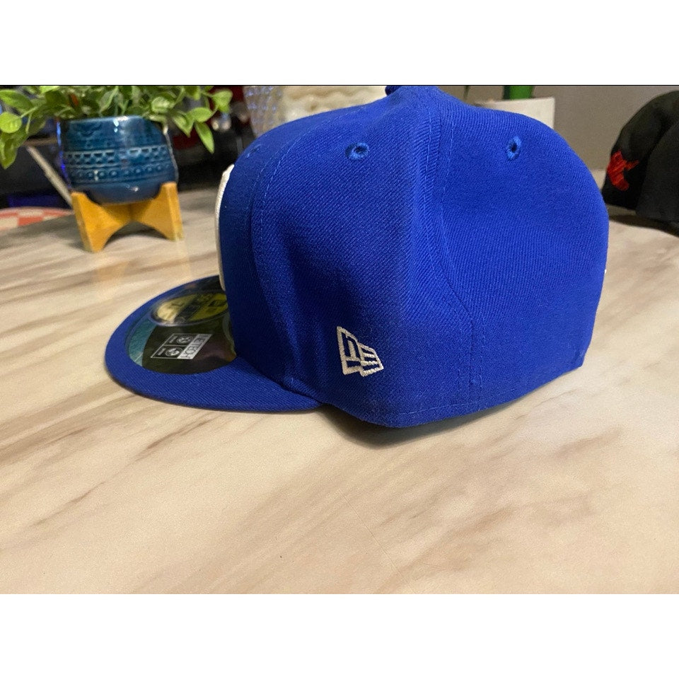 New Era Hat Size 7 1/8 Royal & White NY