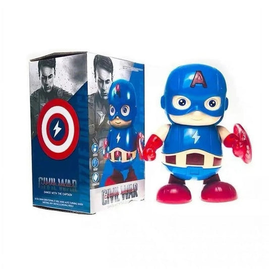 Dancing Captain America Toy Electric Singing Captain America Glowing Children's