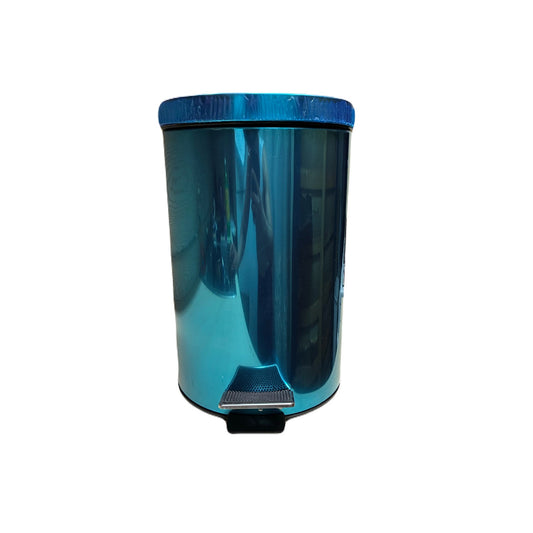 12 Litre Stainless Steel Step Bin Green