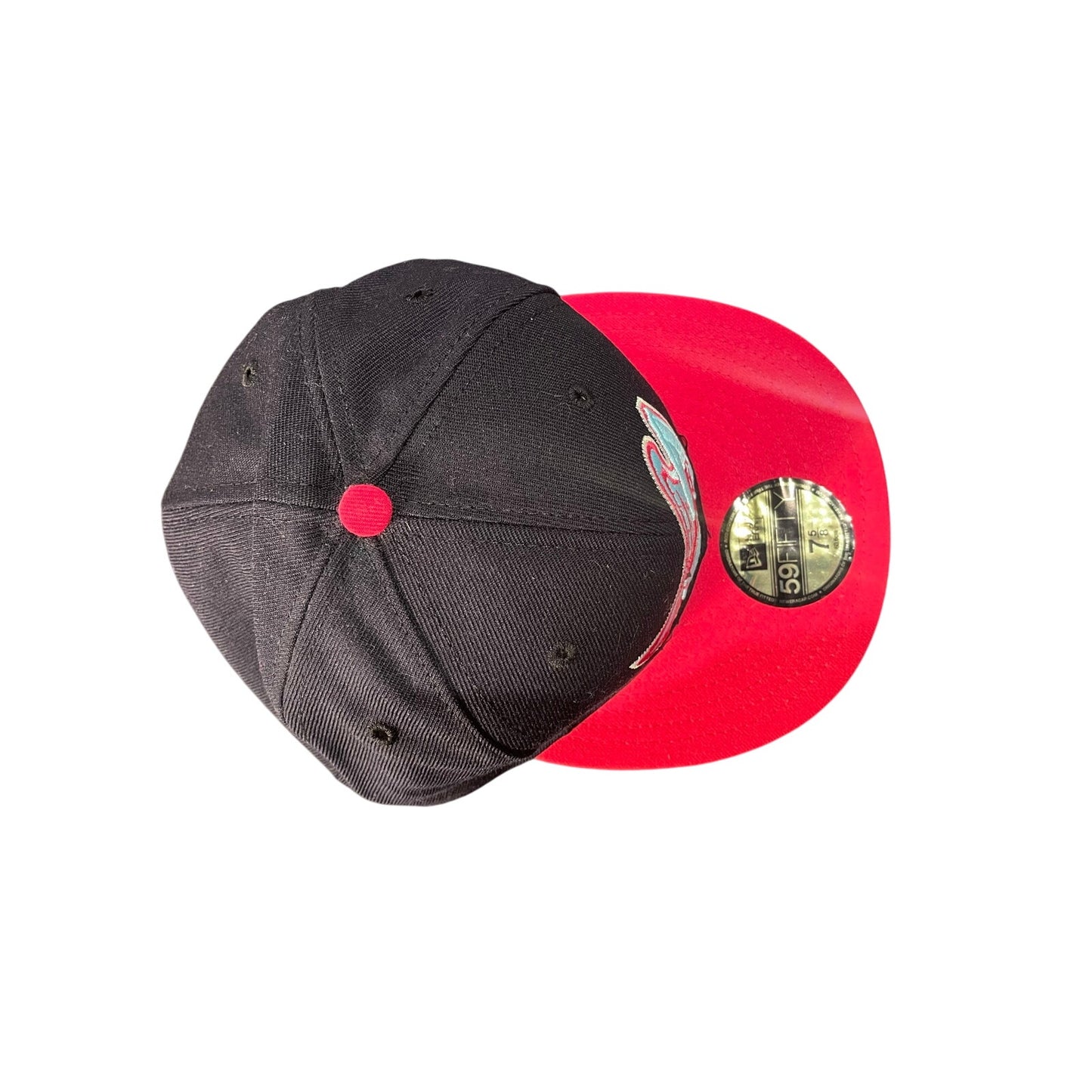 New Era Hat Size 7 5/8 Black/Pink/Blue As