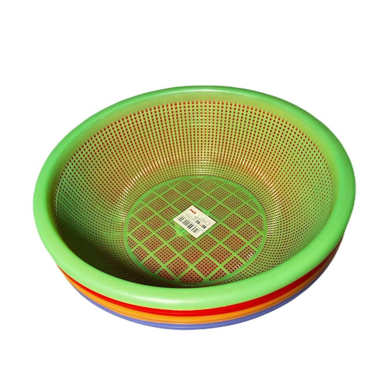 8 Pcs Large Plastic Wash Basket Round Perforated Colander Wash Vegetables and Fruits