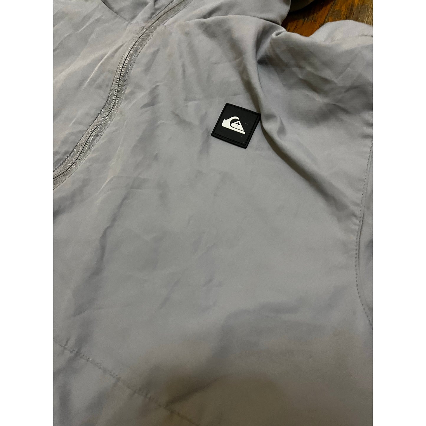 Quiksliver Gray Windbreaker Jacket Size Medium