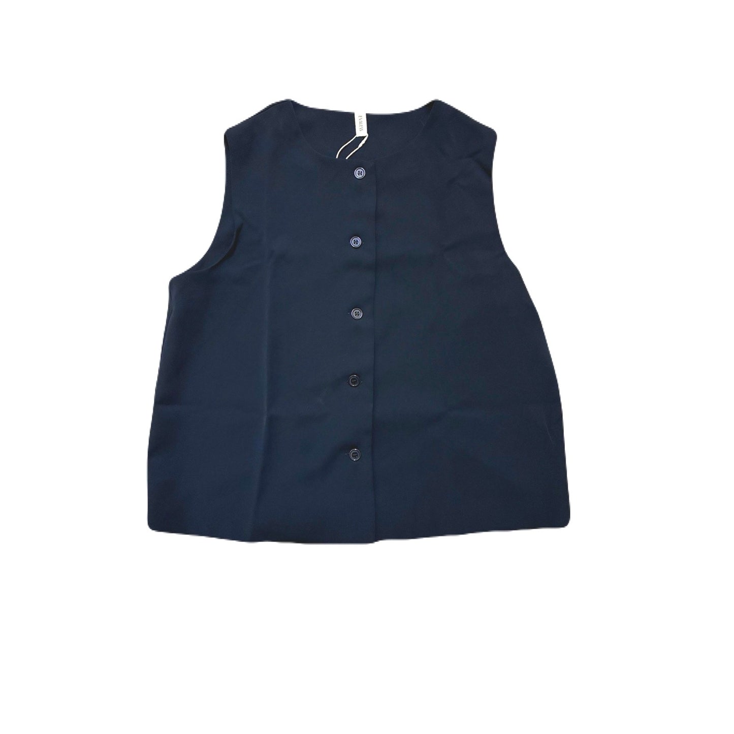 Evaless Women's Crewneck Cutaway Vest Navy Size medium