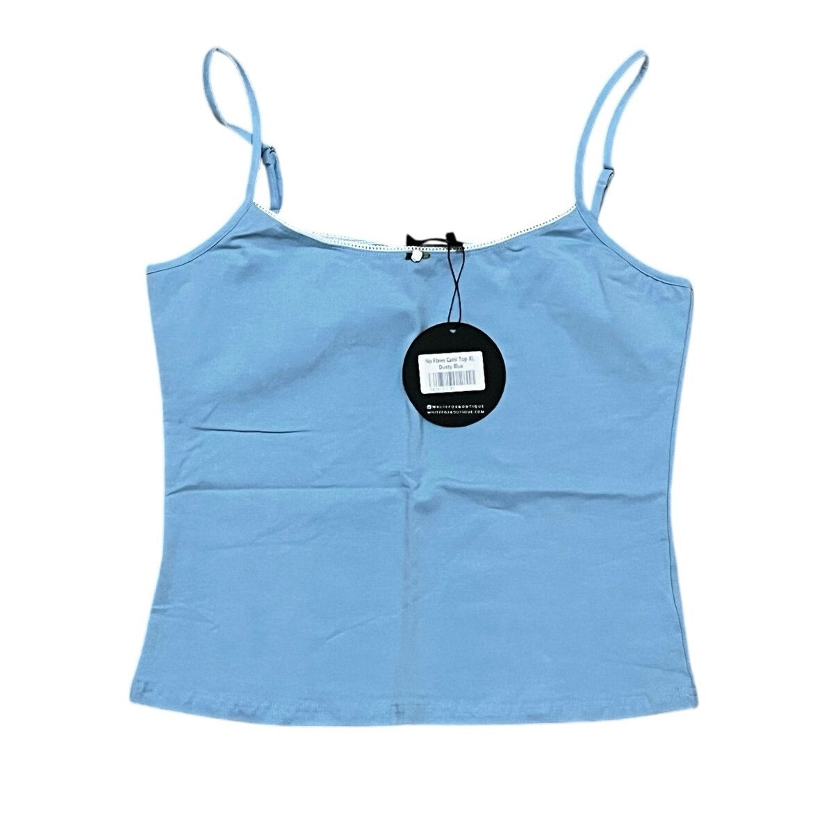 White Fox No Flaws Cami Top Size XL Dusty Blue