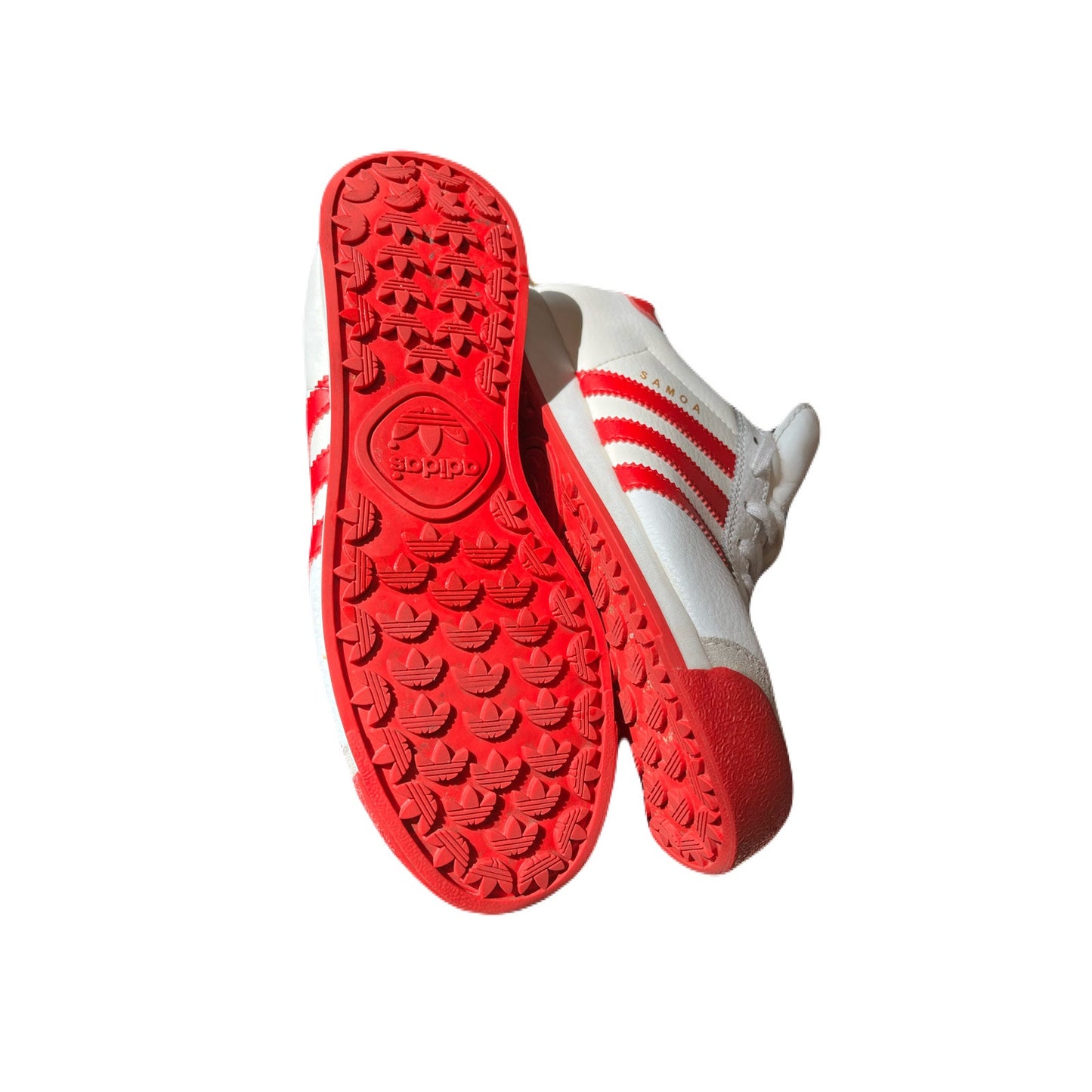 Adidas Samoa 'White Scarlet For Kids Size 4.5