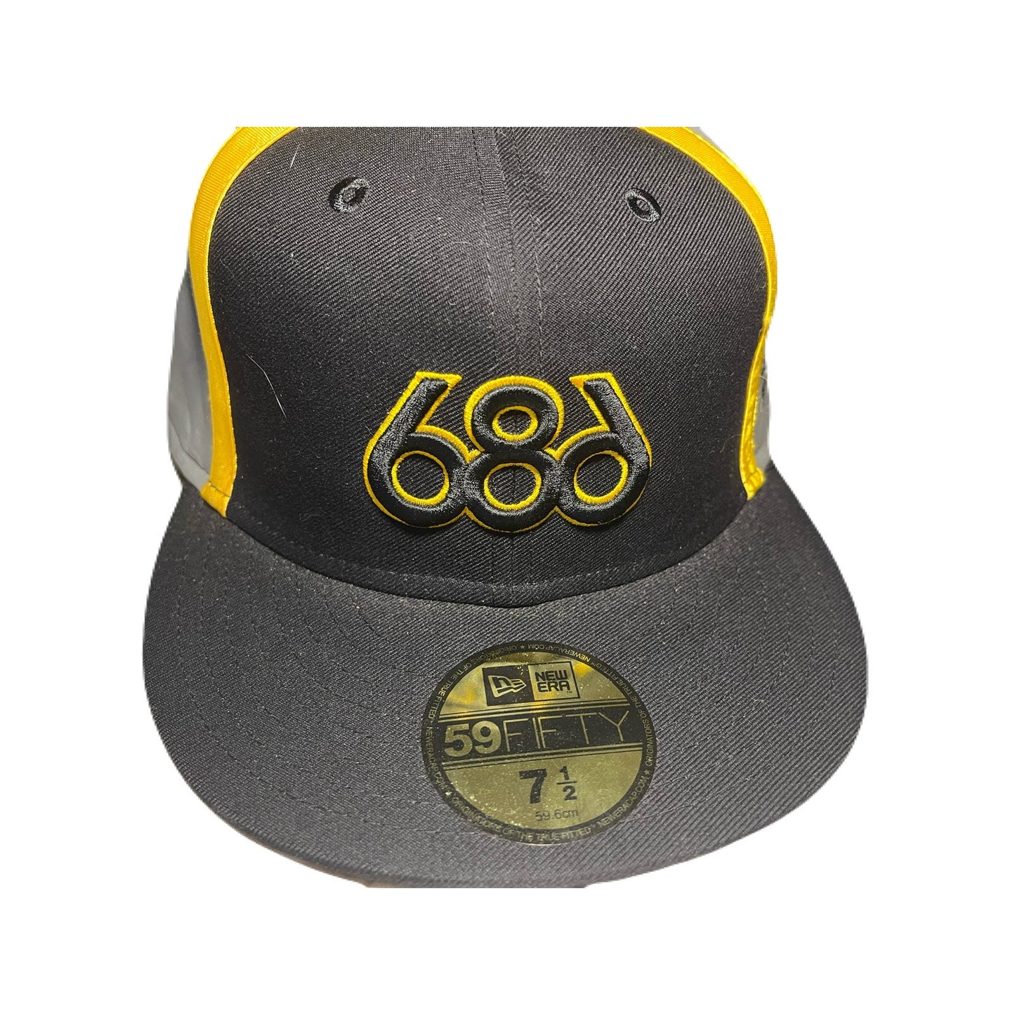 New Era & 686 Gray , Yellow & Black Men’s Hat Size 7 1/2