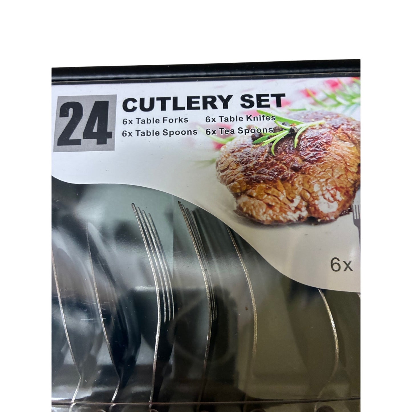 24 Cutlery Set Orange Color New