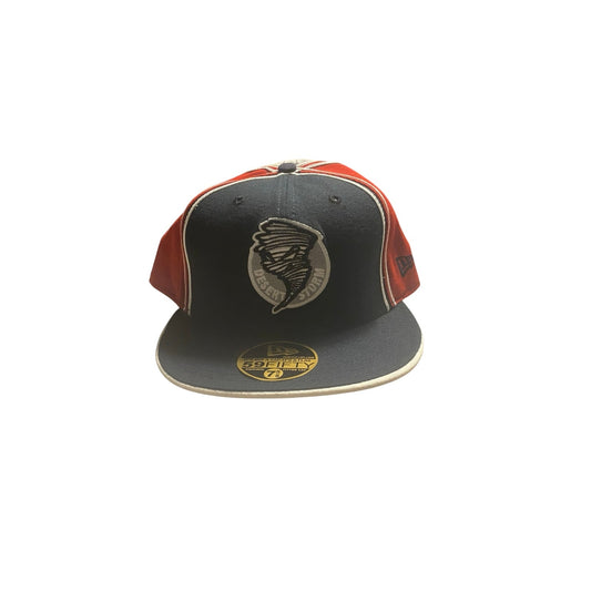 New Era Hat 7 5/8 Black/Red/White