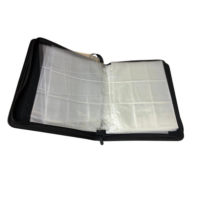 black Pokémon-themed trading card binder