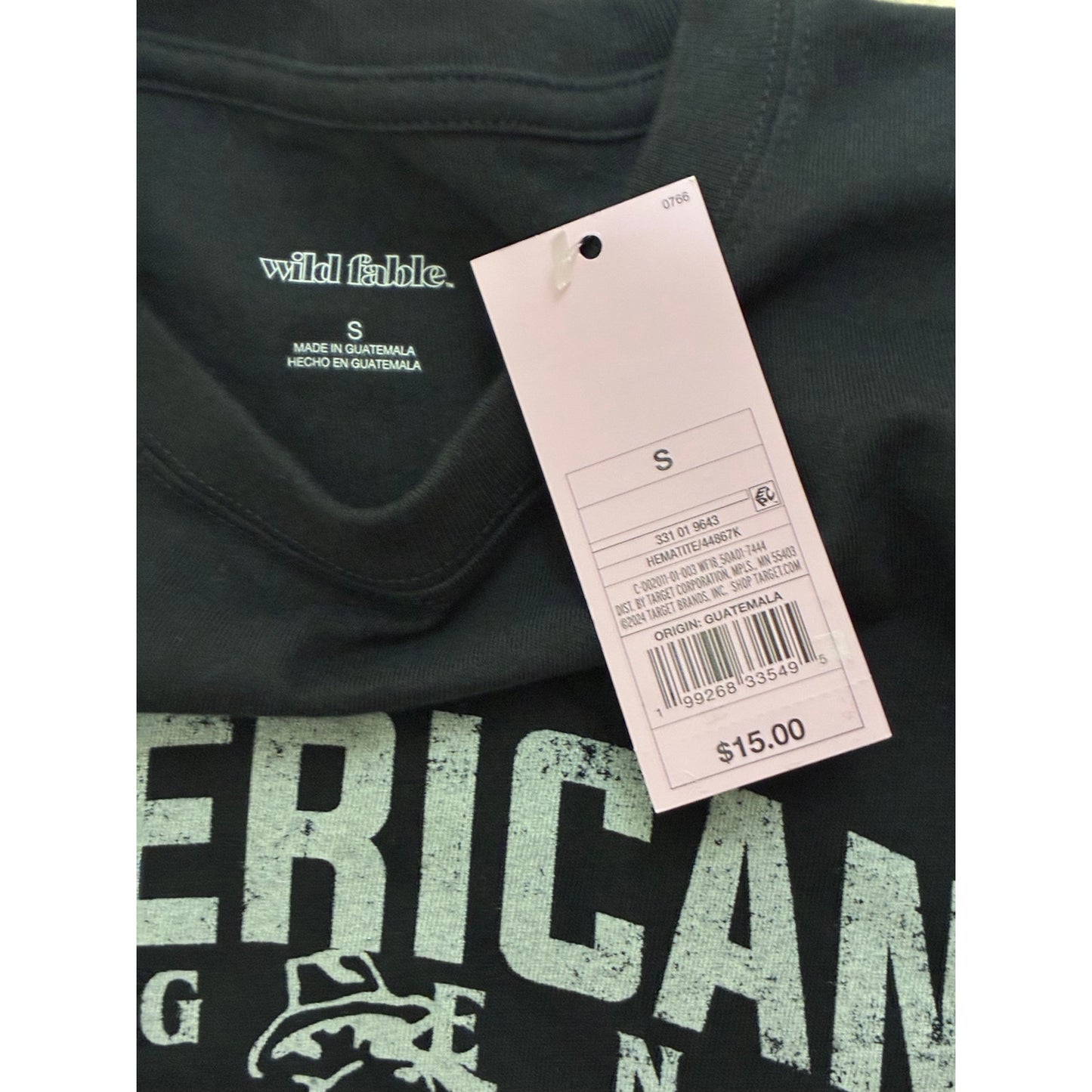 Women's Short Sleeve Crewneck Graphic T-Shirt - Wild Fable Hematite Letters