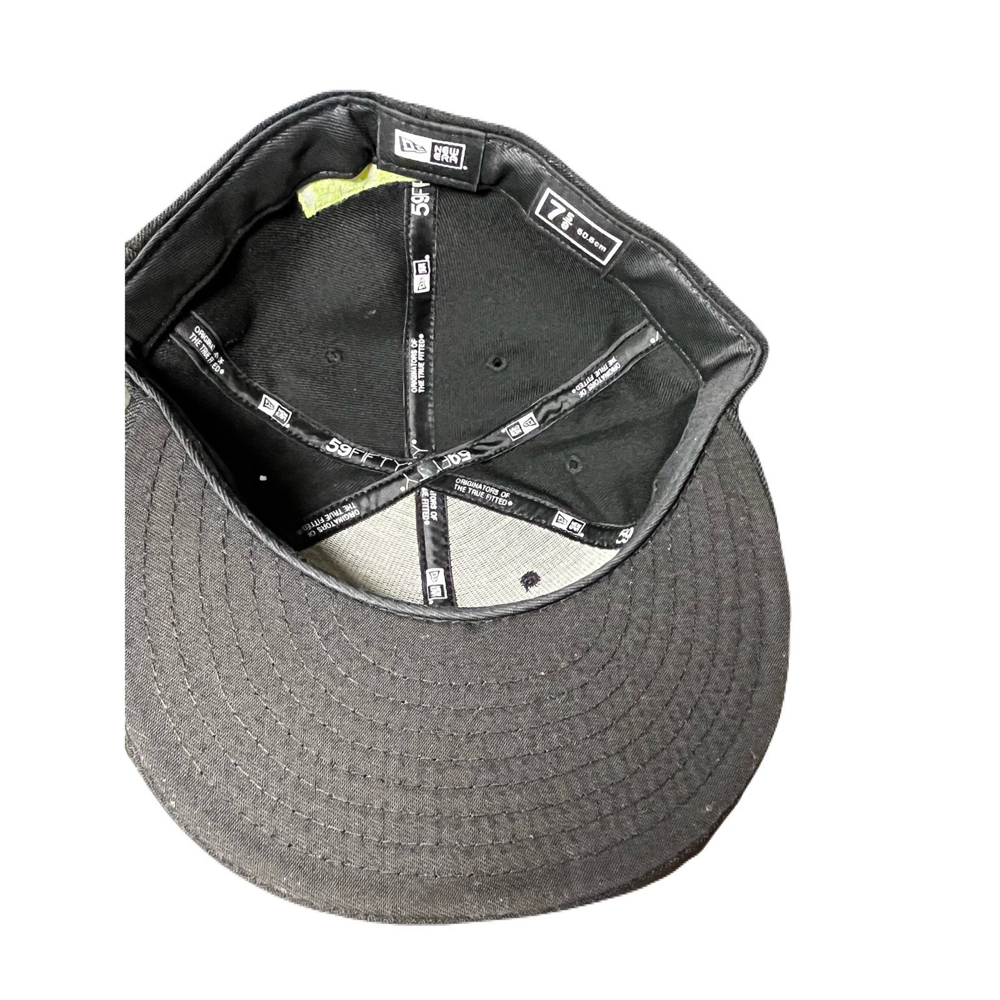 New Era Lime Green & Black Hat Size 7 5/8 New