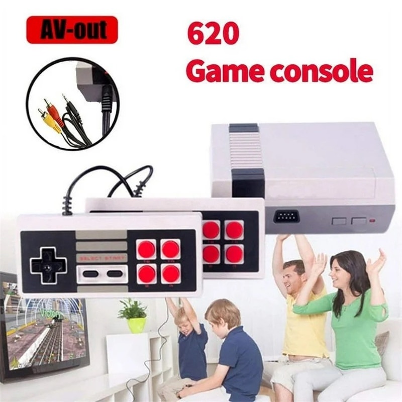 Retro Controllers with 620 Built-in Classic Plays, 8-Bit Video Play System