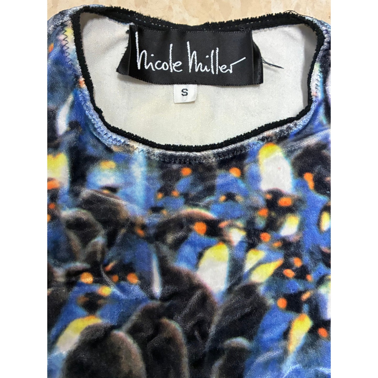 Nicole Miller Blue Women’s Dress With Penguins Print On Them Size Small