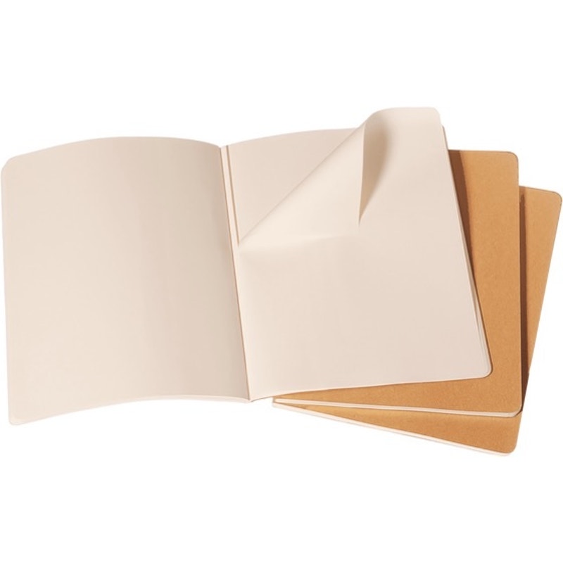Cahier Journals Set of 3, Kraft Brown