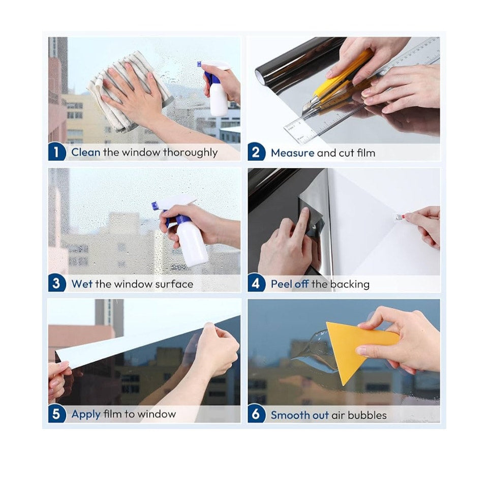 rabbitgoo One Way Window Privacy Film, Window Tint for Home