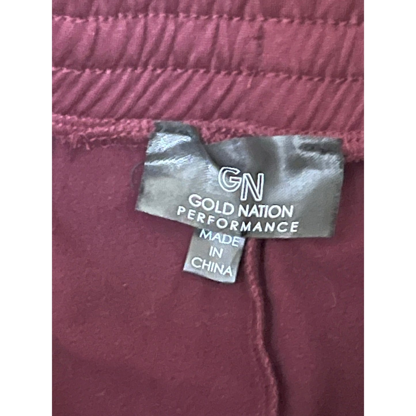 Gold Nation performance Women’s Pants Size Large Color burgundy