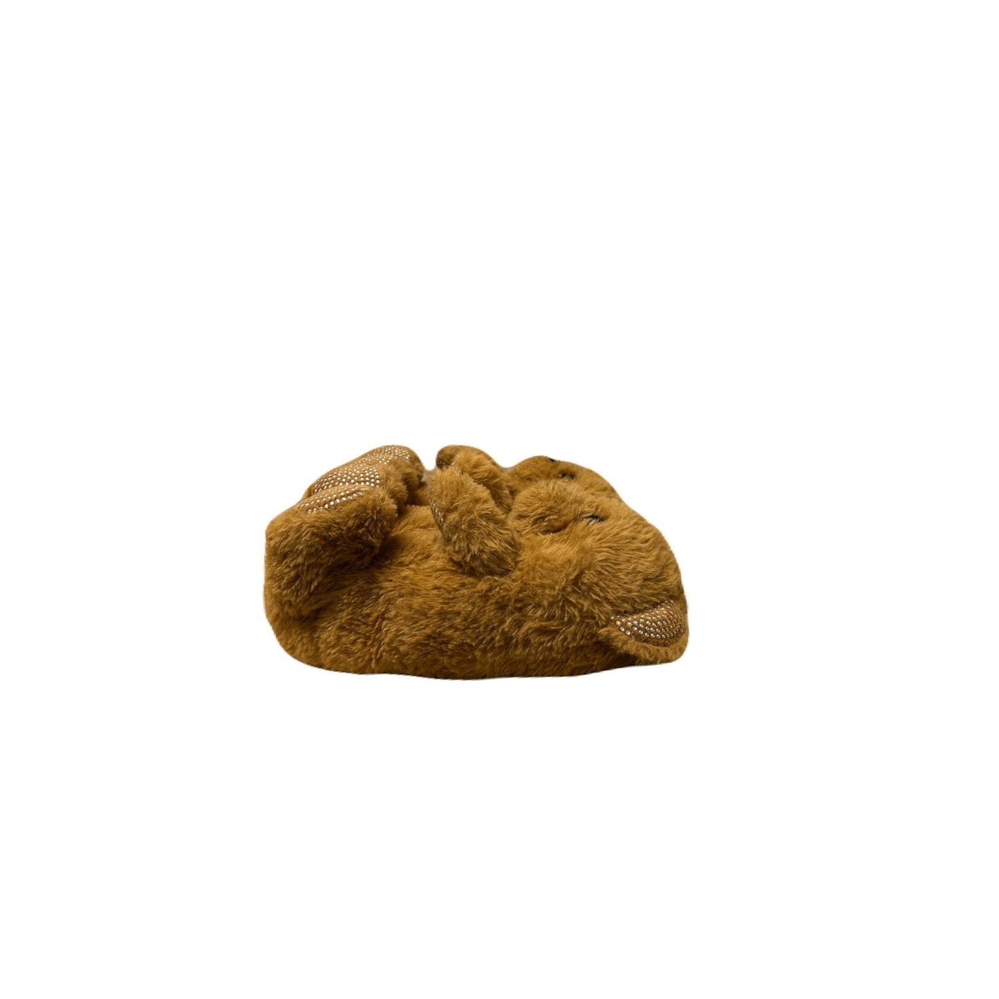 Brown Terry Bear Slippers For Kids Size 2/3
