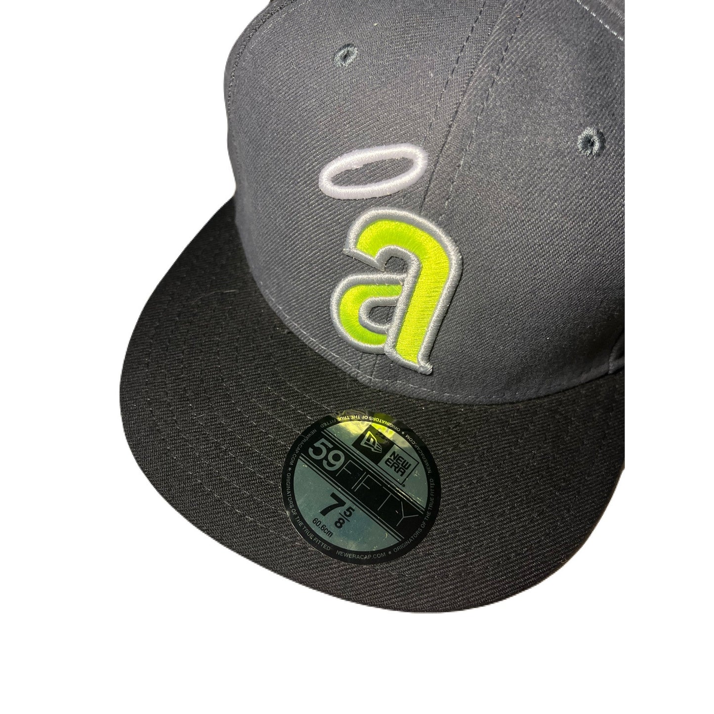 New Era Gray & Black As Hat Size 7 5/8