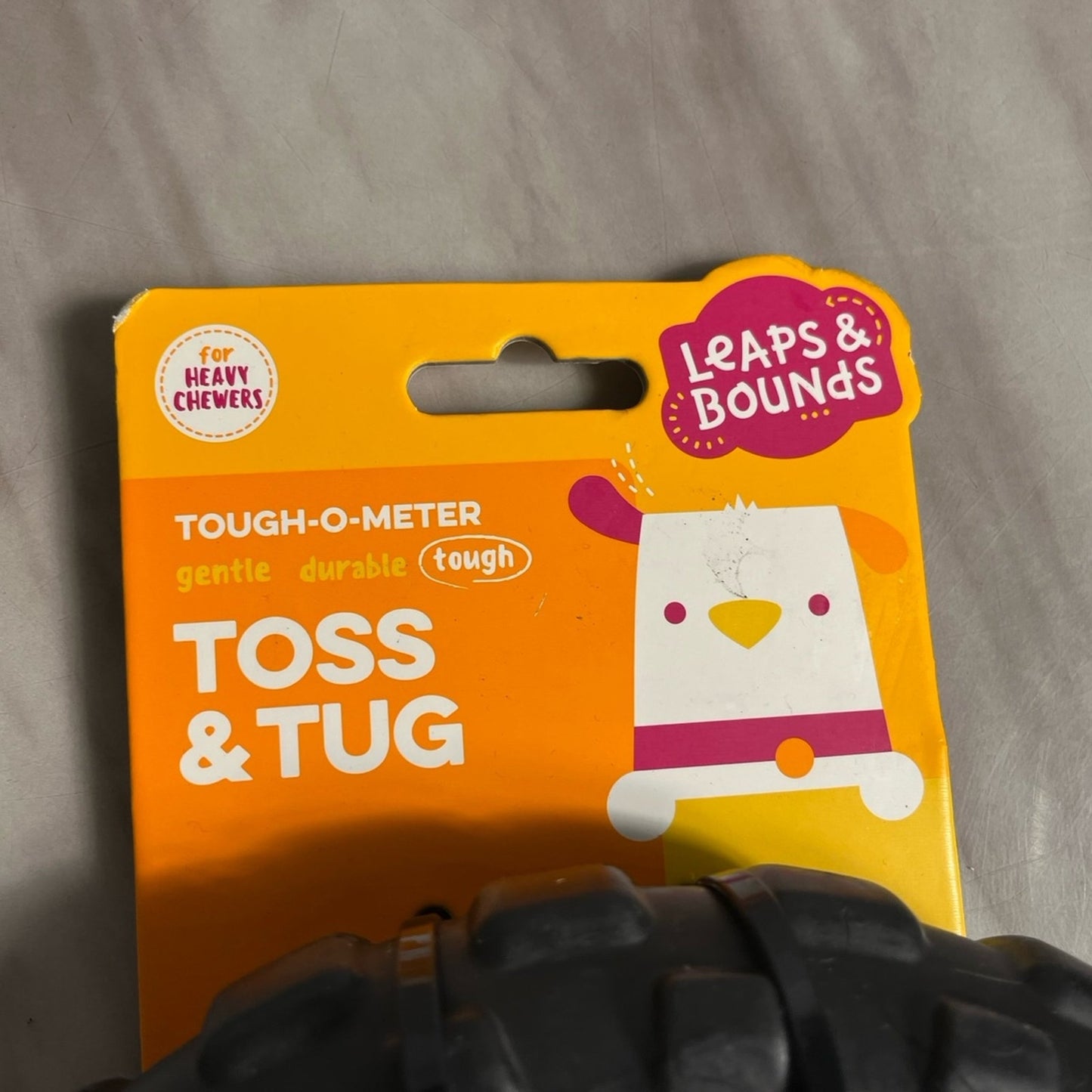 Leaps & Bounds Toss & Tug Tire Dual Rope Dog Toy, Medium