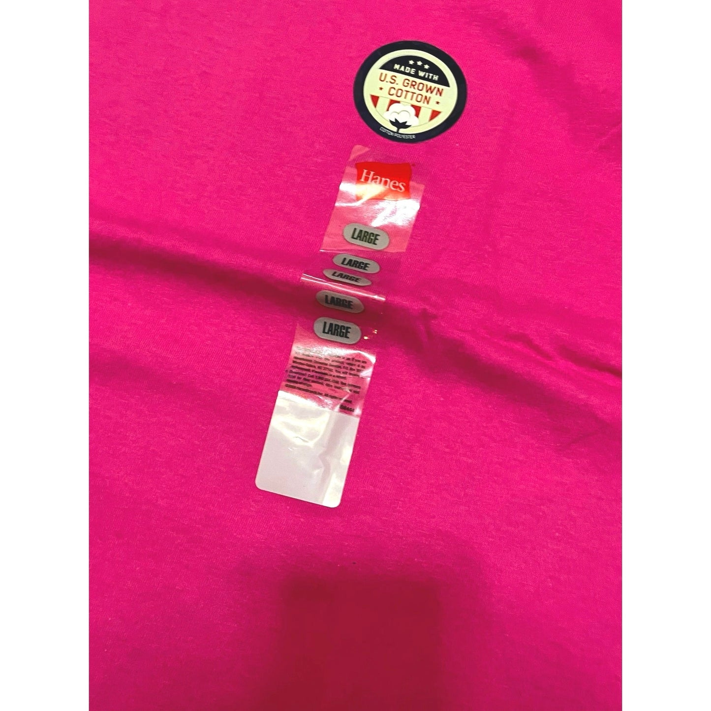 Hanes Men’s Pink T-shirt Size Large Brand New