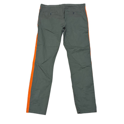 H & M Olive Green With Orange Stripe On The Side Men’s Pants Size 38