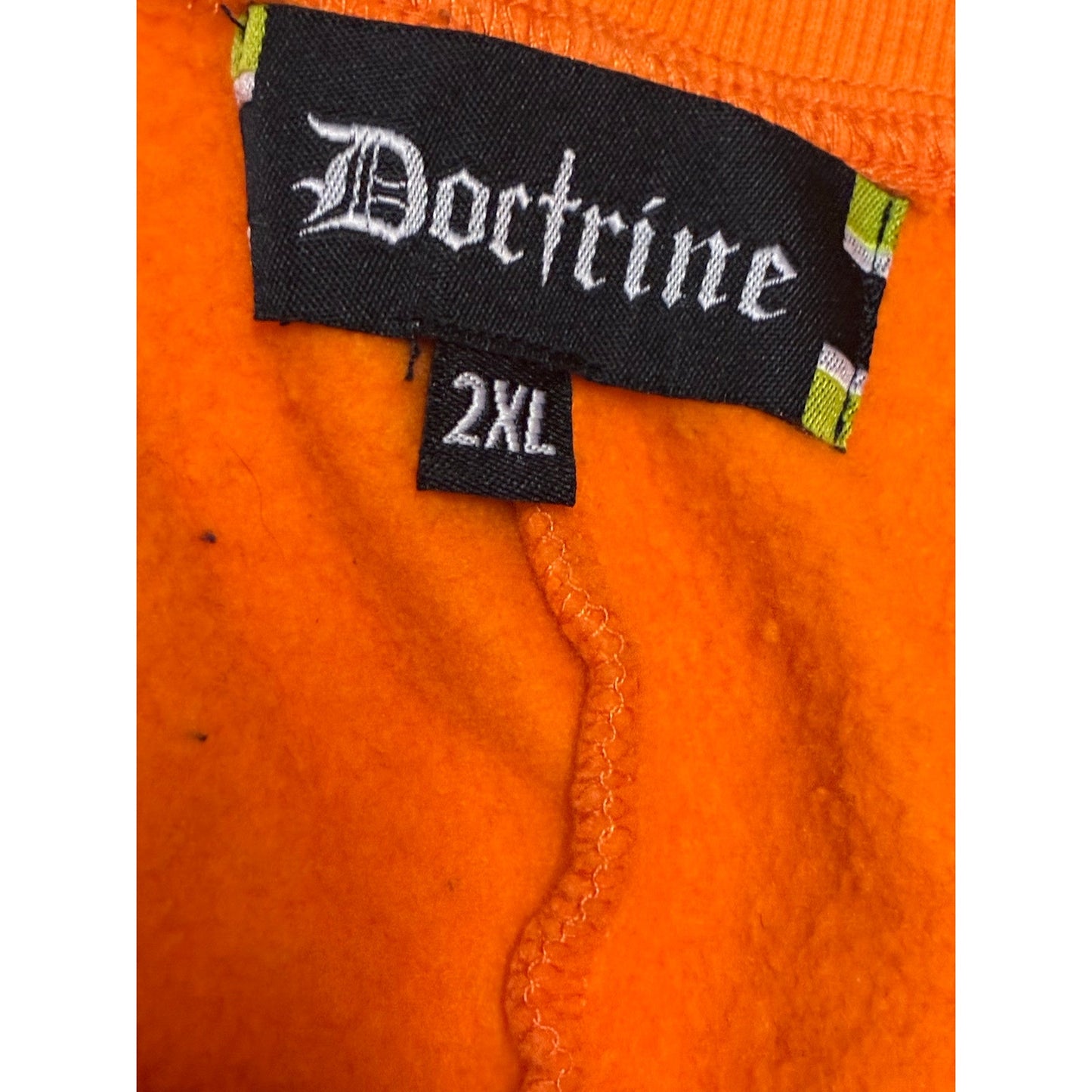 Doctrine Men’s Orange Sweatpants Size 2XL