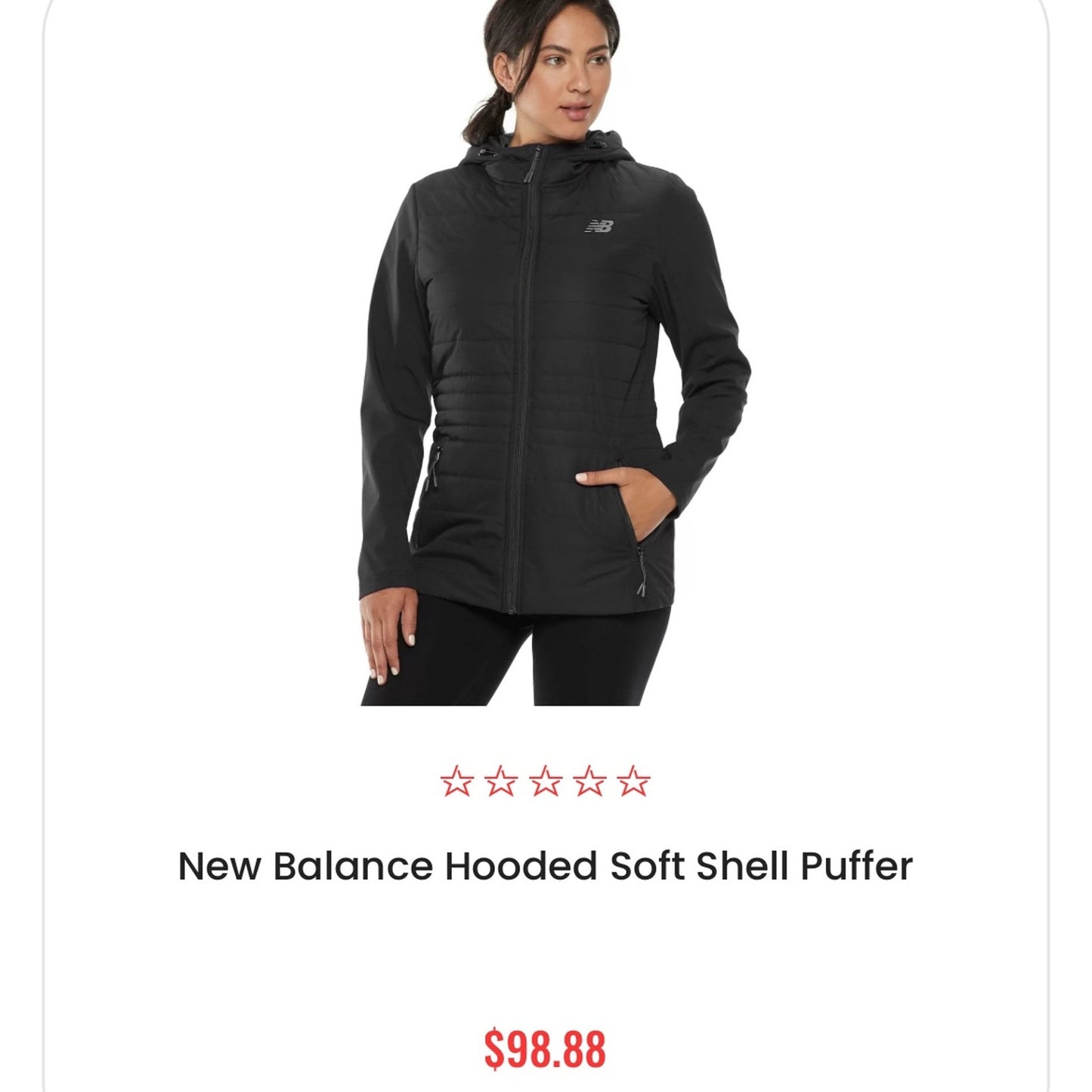 new balance womens puffer jacket Black XL