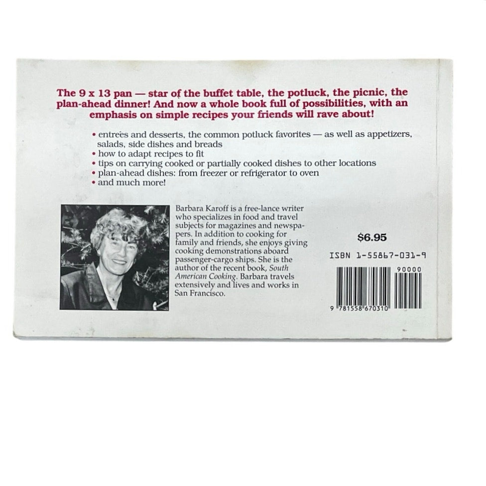 9 X 13 Pan Cookbook Softcover Book