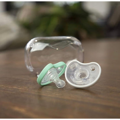 Dr. Talbot's Soft-Flex Orthodontic Pacifiers 0-6 Months, Aqua/White, 2 Pack