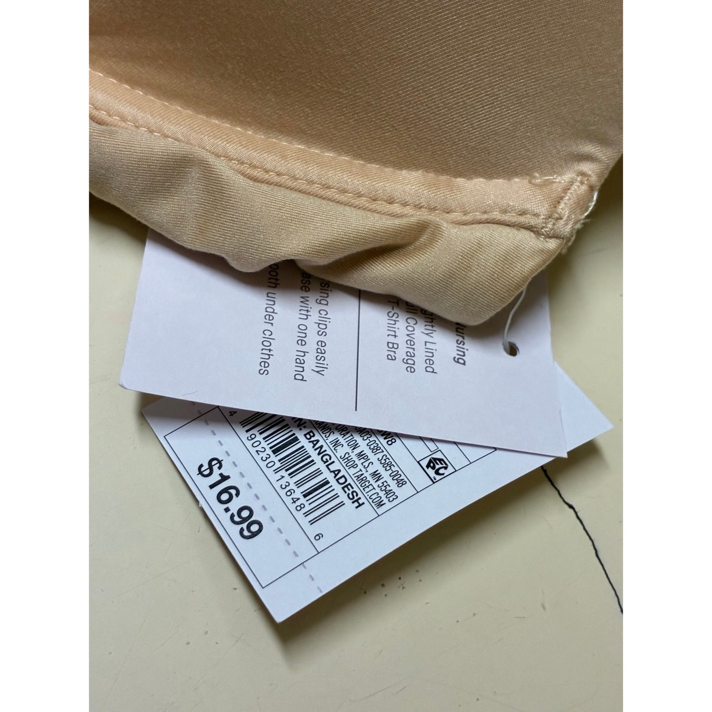 Women's Demi T-Shirt Push-Up Bra - Auden Pearl Tan 40C Light Lift, Molded Cup