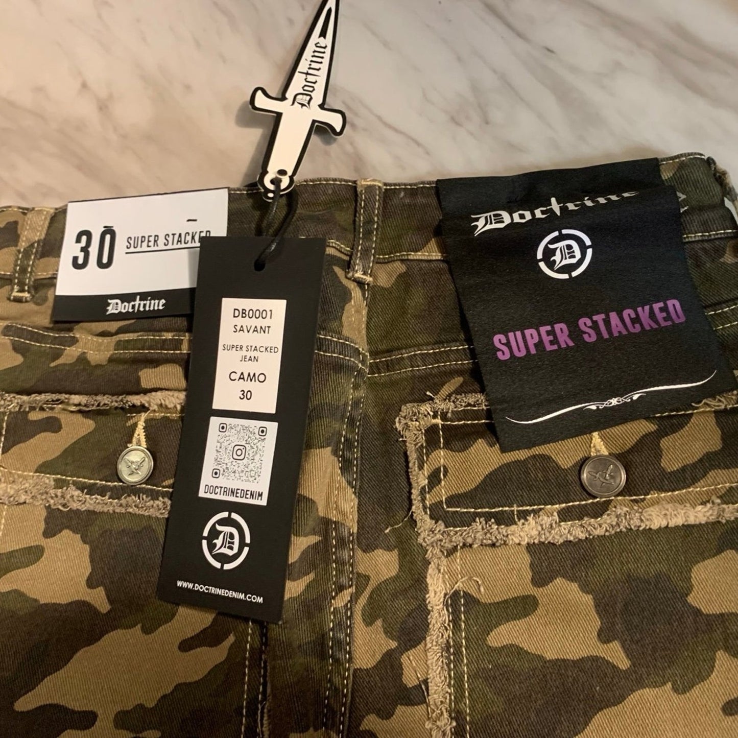 DOCTRINE SAVANT STACKED DENIM (CAMO) SIZE 30