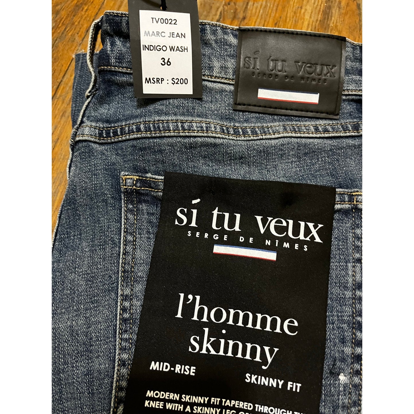 Si Tu Veux Marc Jean Indigo Wash Size 36