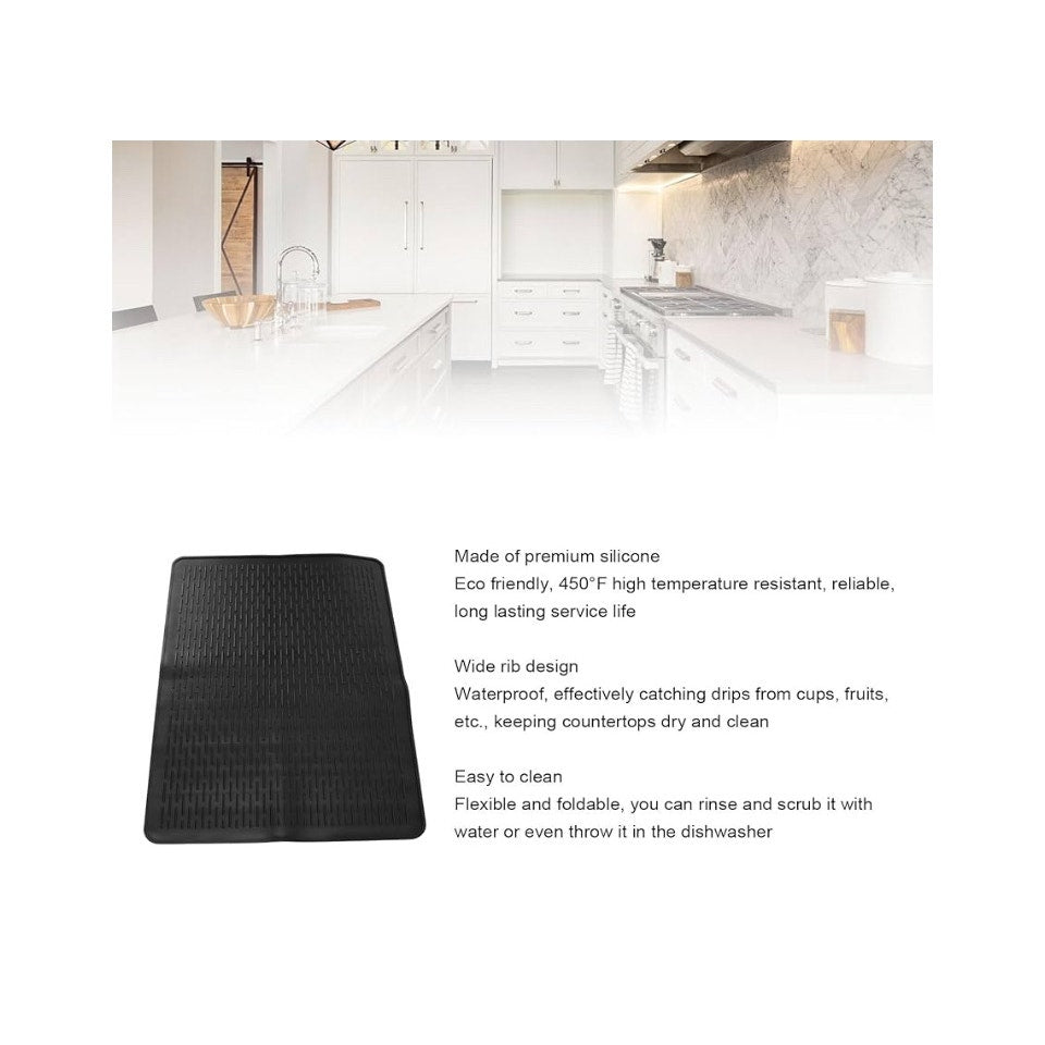 Silicone Stove Mat Glass Cooktop Protector Dish Drying Mat for Kitchen Non Slip Heat Multifunctional 27.95x19.68in