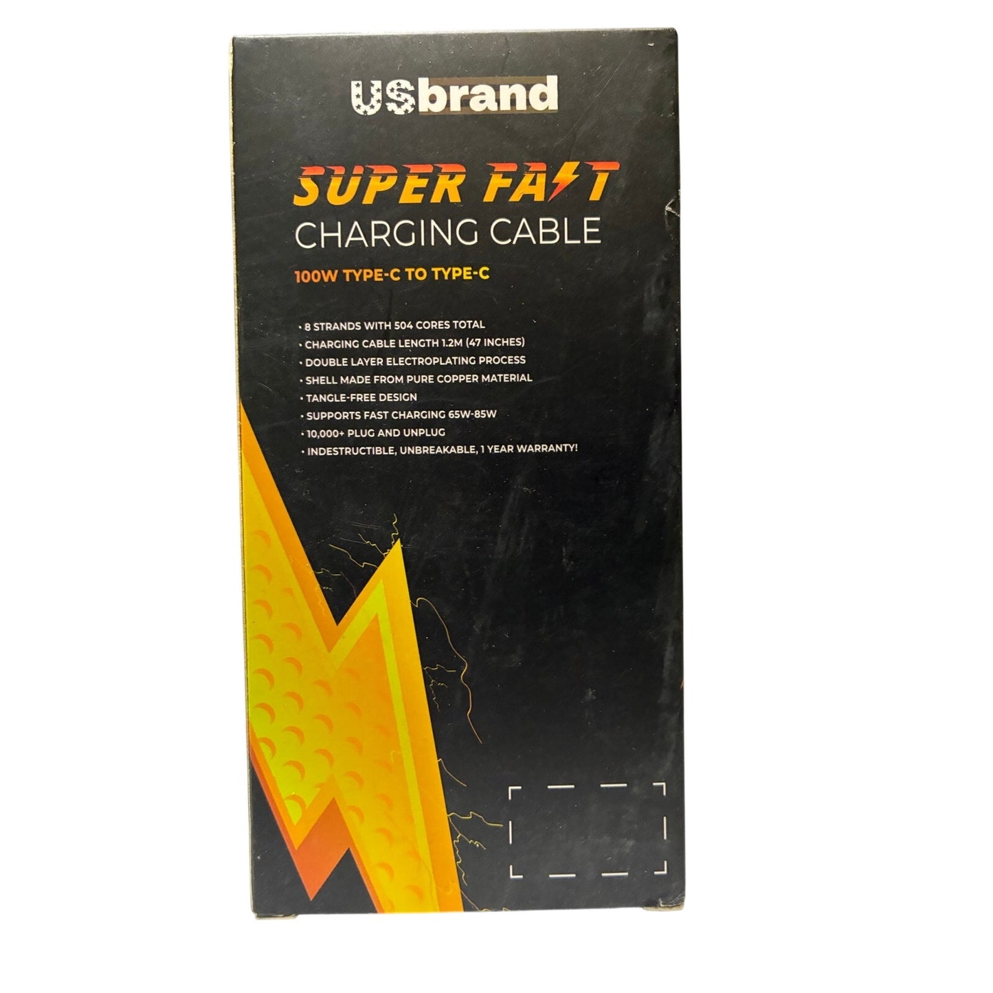 USBrand Super Fast Charging Cable 100W Type C To Type C