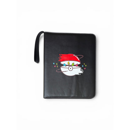 black Pokémon-themed trading card binder