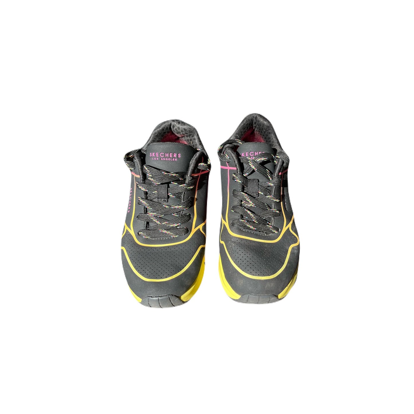 Skechers Unisex-Child Size 1 Street Uno Gen1-Pop of Neon 310543L Rainbow
