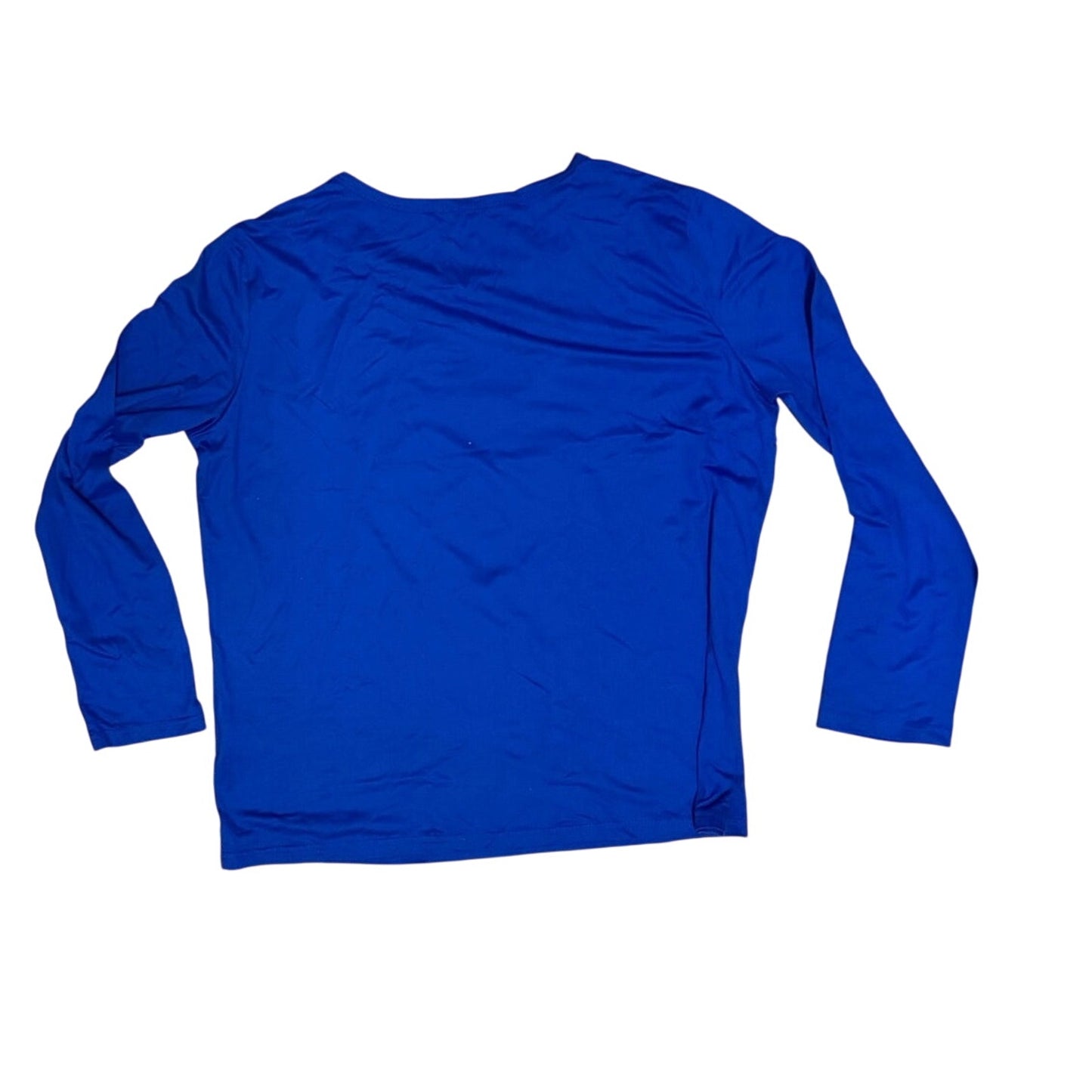 Women’s Blue Christmas Long Sleeve Shirt Size XL