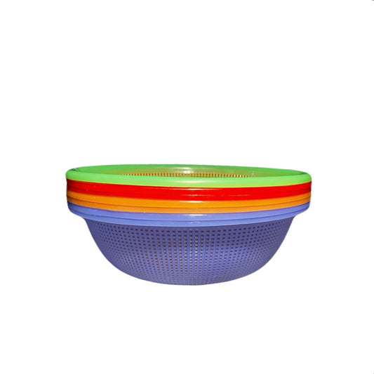 8 Pcs Large Plastic Wash Basket Round Perforated Colander Wash Vegetables and Fruits