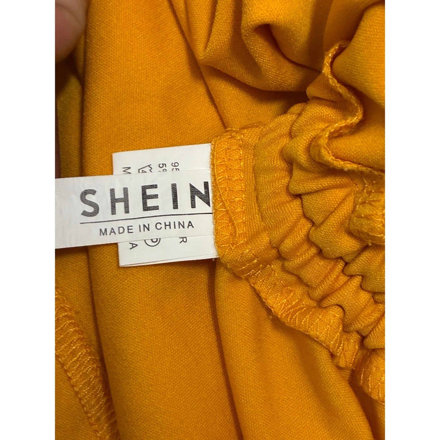 SHEIN Yellow Women’s Dress With 2 Strings On The Side Size M