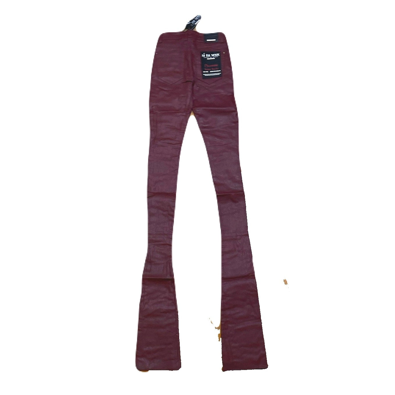 Si Tu Veux Gordon Jean’s Burgundy Wax Superstack  Size 32