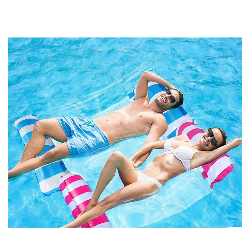 2 Pack Pool Float Water Hammock,Inflatable hammock Swimming Pool Float