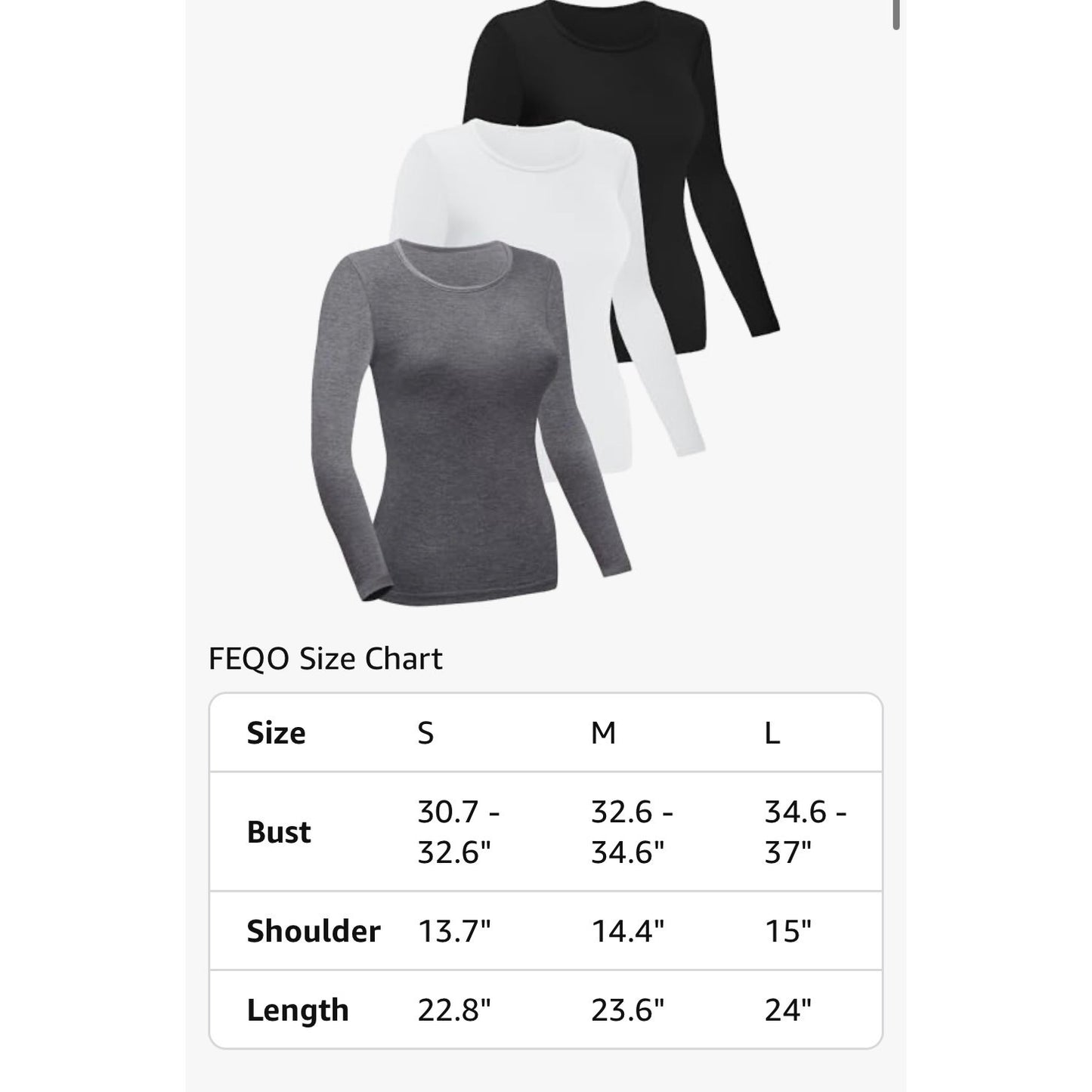 3 Pack Women's Crewneck Long Sleeve Shirts Slim Crew Neck Slim Size medium
