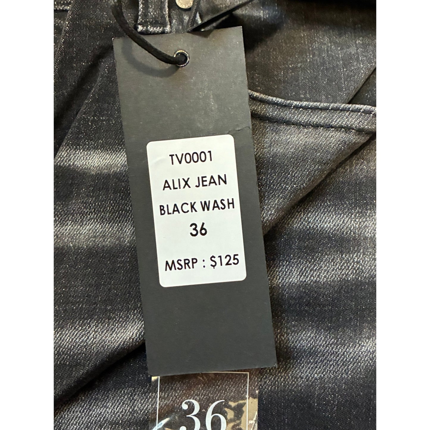 Si Tu Veux Alix Jean Black Wash Size 36 TV0001