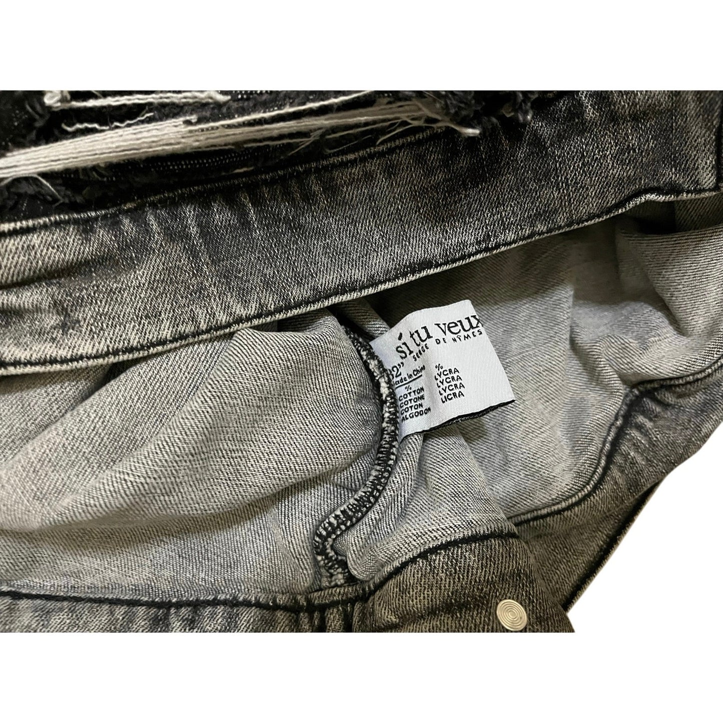 Si Tu Veux Grey & Black Women’s Jean Jacket Size 32