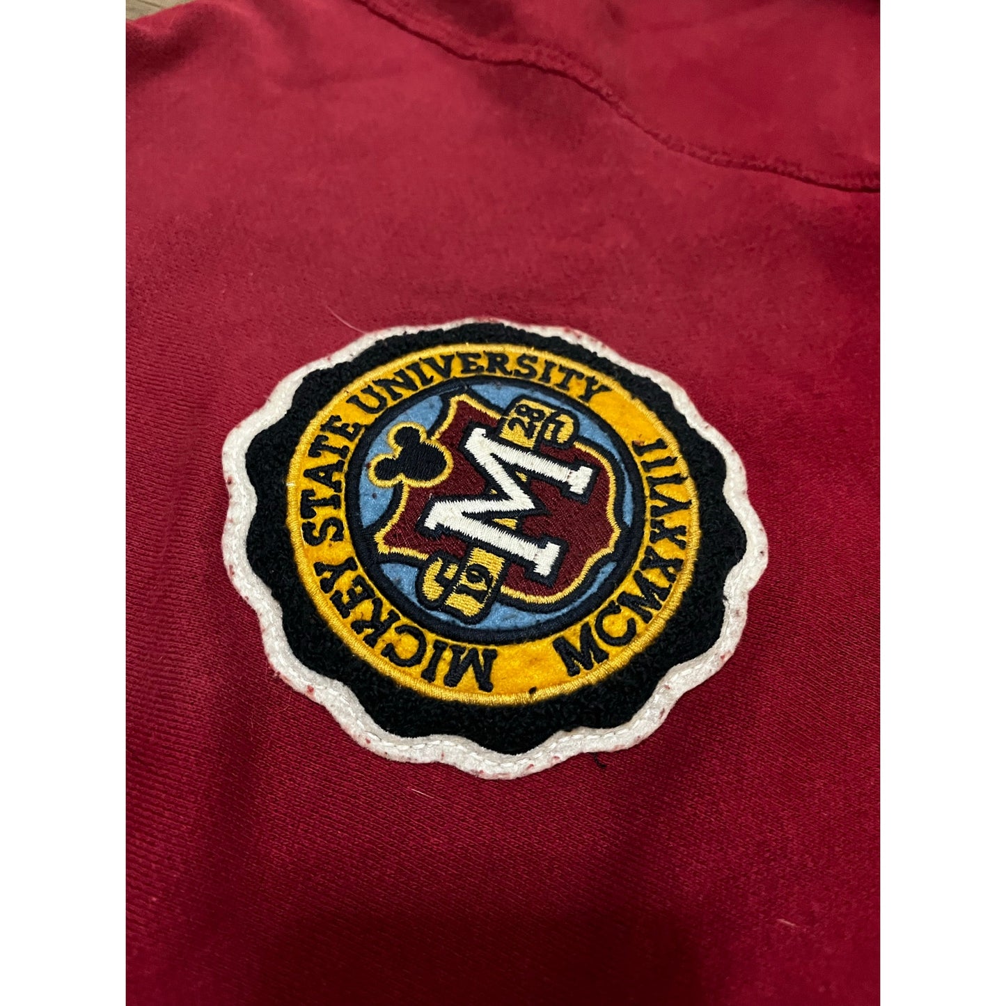 Burgundy Mickey Mouse hoodie Size Large
