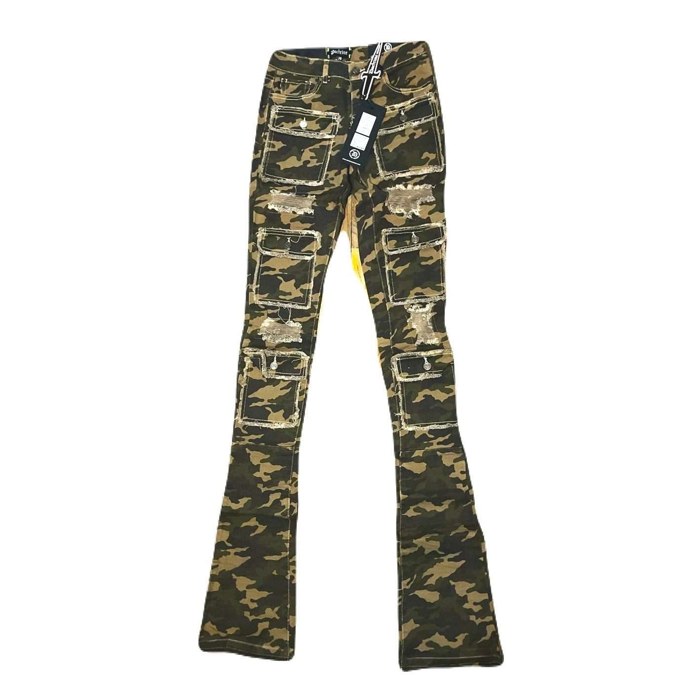 Doctrine Savant Super Stacked Jean Camo Size 30